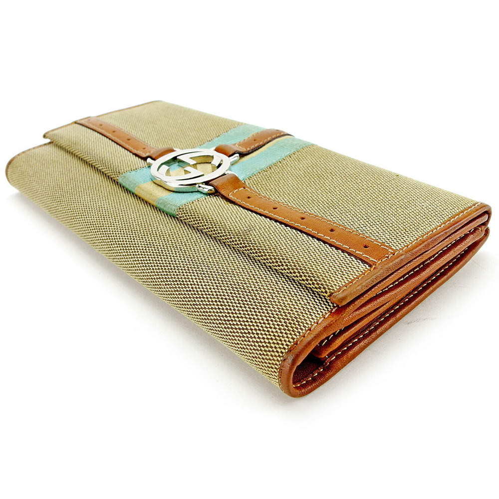 Gucci Interlocking brown GG beige Wallet accessory motif long Sherry - Picture 3 of 6